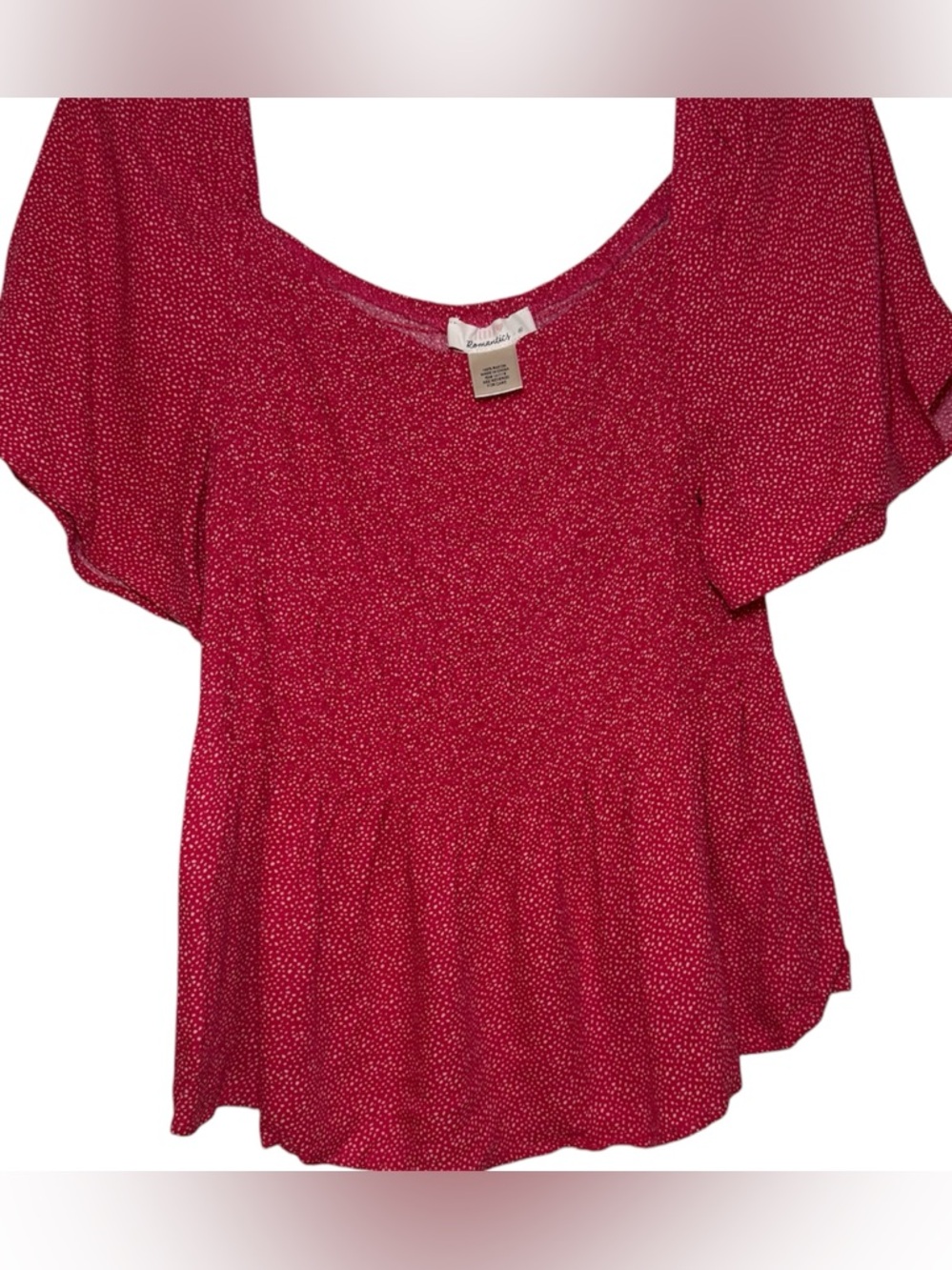 URBAN‎ Romantics Burgundy Dot Peplum Top